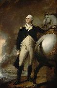 Gilbert Stuart Oil on canvas portrait of George Washington at Dorchester Heights. France oil painting artist
